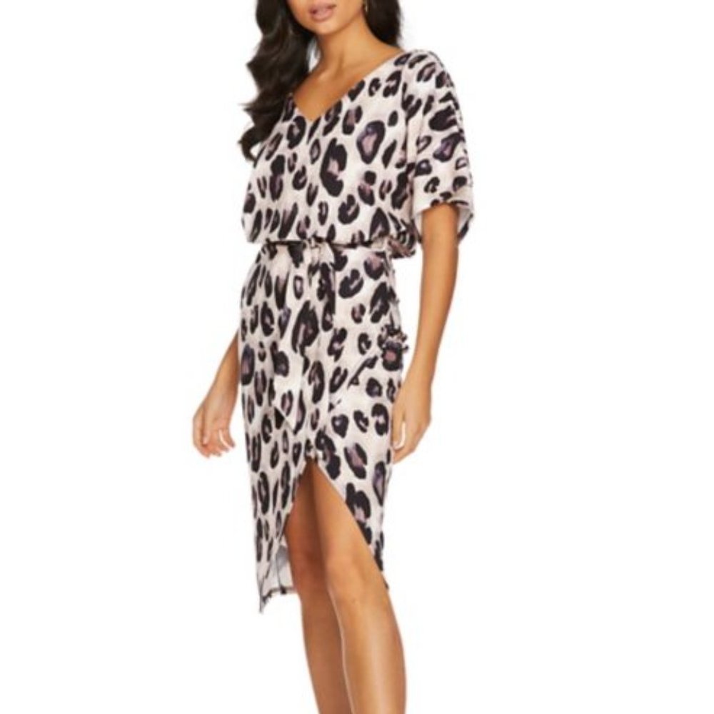 Leopard Printed Midi Dress